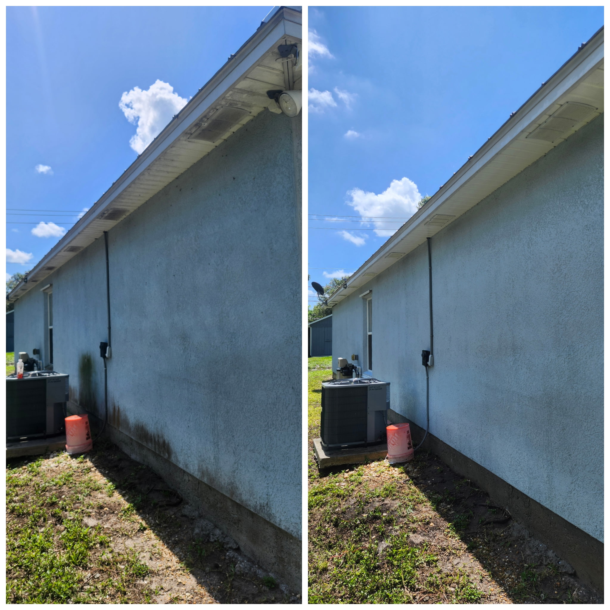 House exterior soft washing in Vero Beach, FL