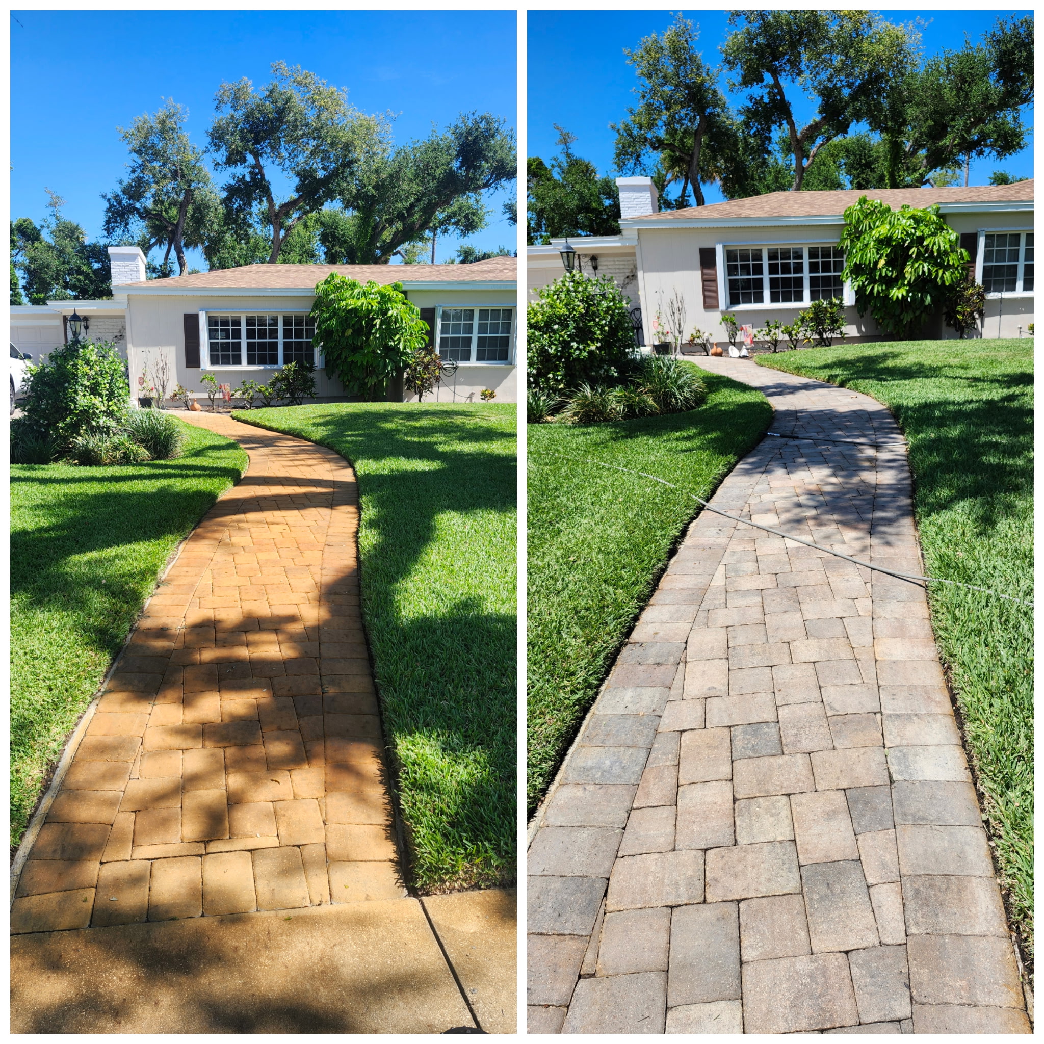 Brick paver patio cleaning in Port St. Lucie, FL