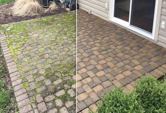 Brick paver walkway cleaning in Vero Beach, FL