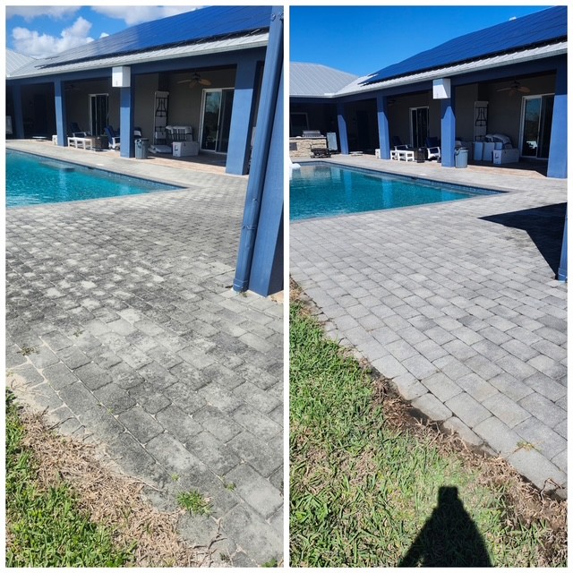 Pool deck pressure cleaning in Port St. Lucie, FL
