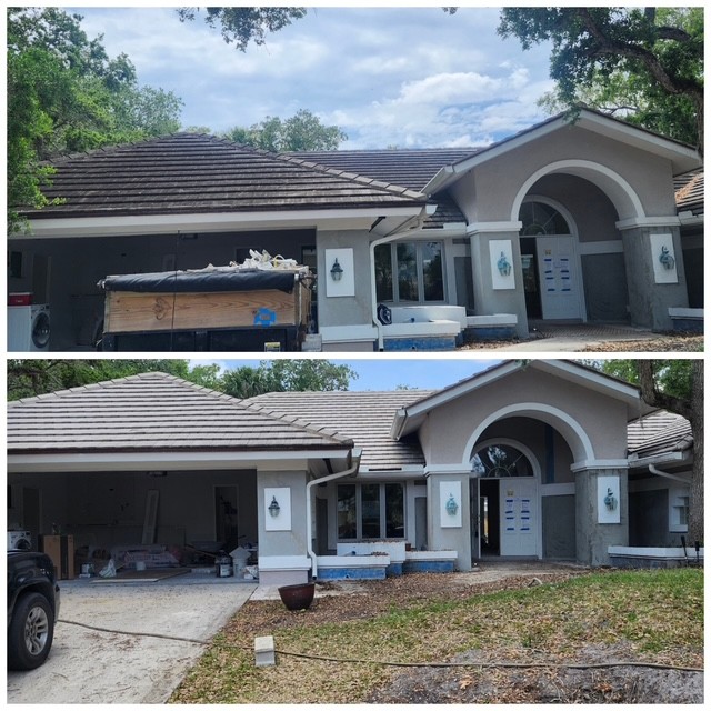 Soft wash roof cleaning in Port St. Lucie, FL