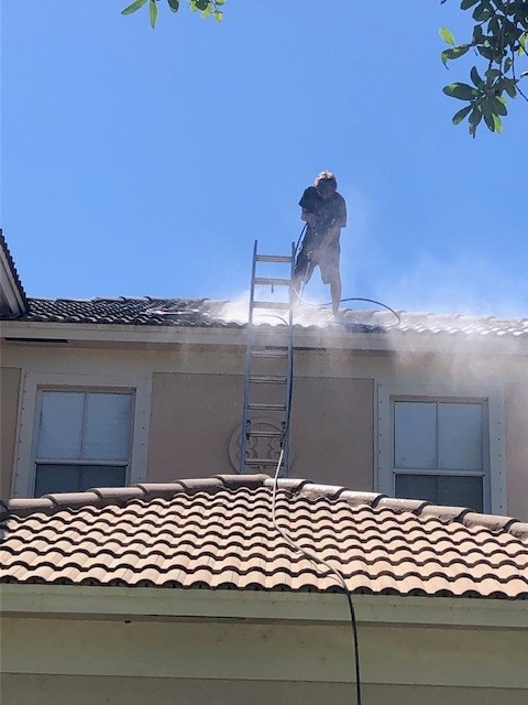 Soft wash roof cleaning in Vero Beach, FL