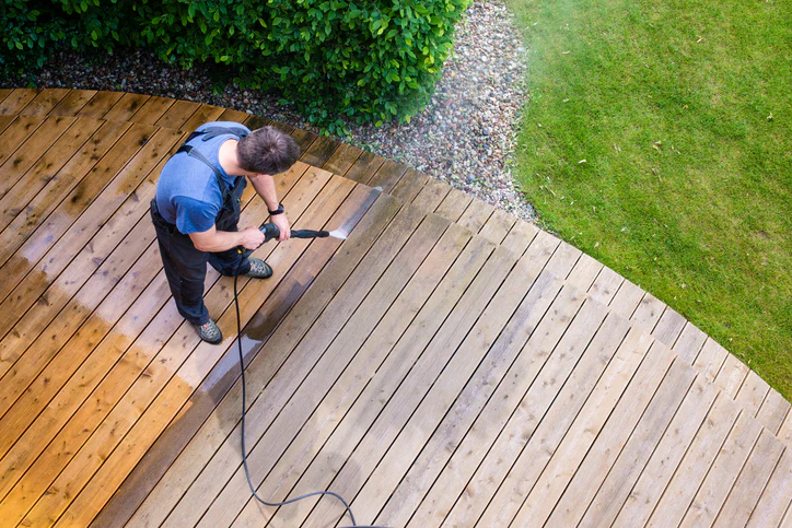 Wood deck cleaning and restoration in Port St. Lucie, FL